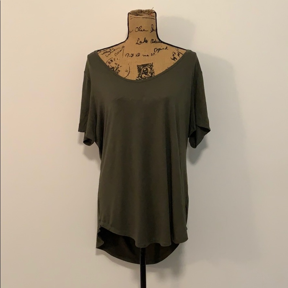 Army Green Scoop Neck